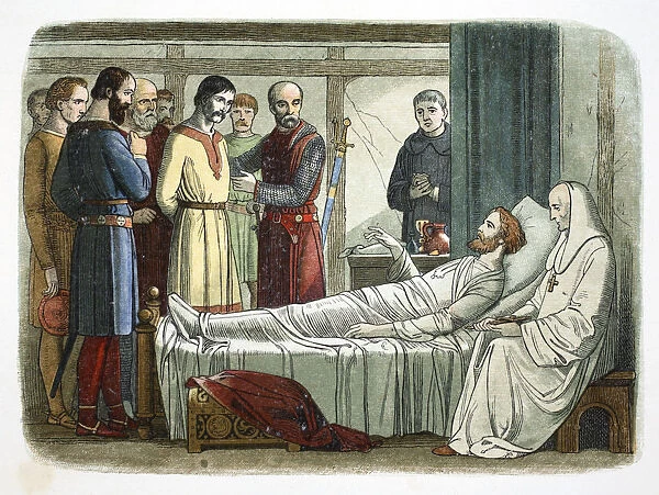 Richard I of England pardons the archer who shot him, 1199 (1864)