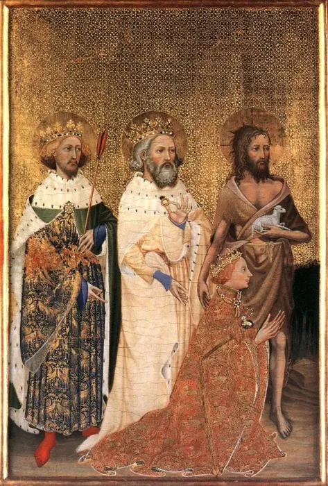 Framed Print : Richard II of England with his patron saints, between 1395 and 1399 Framed Print : Richard II of England with his patron saints, between 1395 and 1399