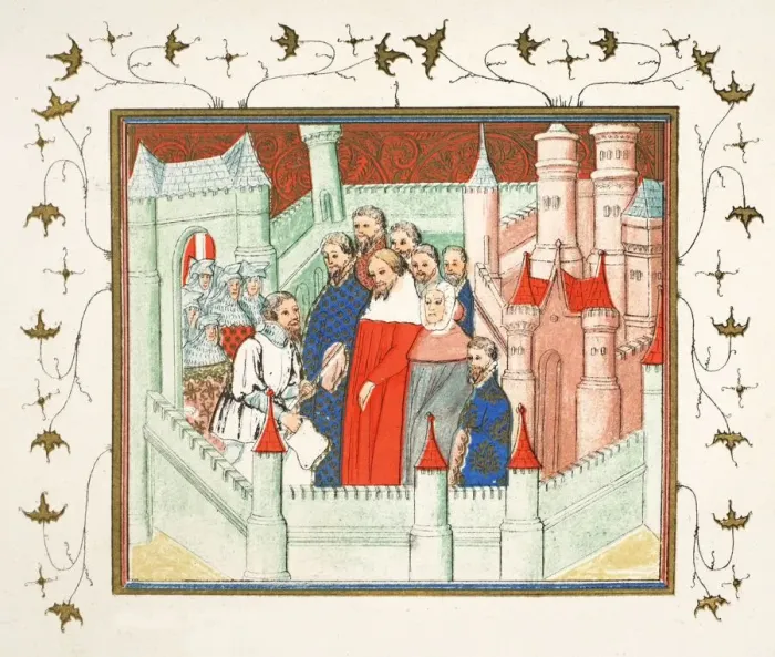 Framed Print : Richard II at Flint castle where he was delivered prisoner to Bolingbroke his rival to the throne Framed Print : Richard II at Flint castle where he was delivered prisoner to Bolingbroke his rival to the throne