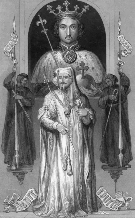 Framed Print : Richard II and Henry IV, Kings of England. Artist: TA Prior Framed Print : Richard II and Henry IV, Kings of England. Artist: TA Prior