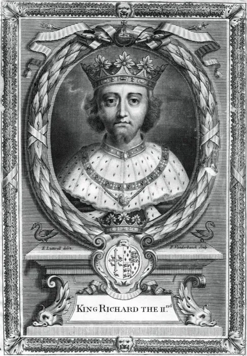 Framed Print : Richard II, King of England. Artist: P Vanderbanck Framed Print : Richard II, King of England. Artist: P Vanderbanck