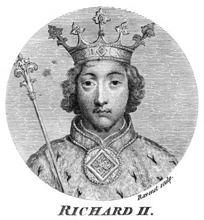Framed Print : Richard II, King of England. Artist: Ravenet Framed Print : Richard II, King of England. Artist: Ravenet