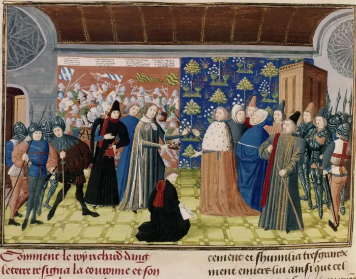 Framed Print : Richard II surrendering the crown, 1399 Framed Print : Richard II surrendering the crown, 1399