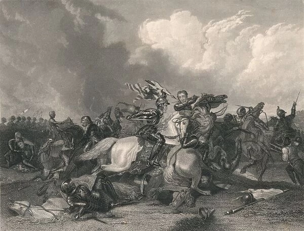 Richard III. and the Earl of Richmond at the Battle of Bosworth, 1485, (mid 19th century)