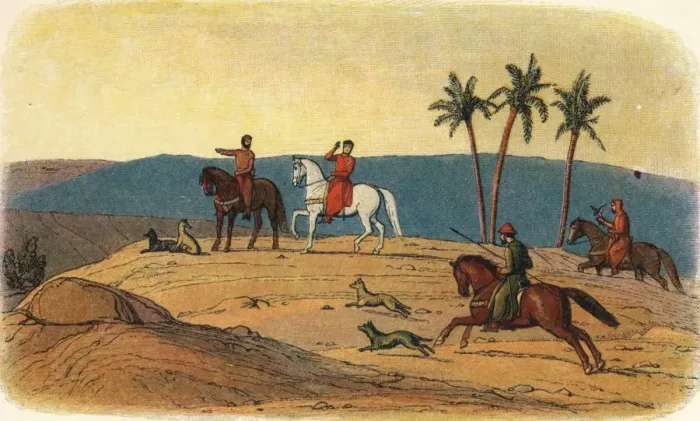 Framed Print : Richard refuses to look upon the Holy City, 1192 (1864). Artist: James William Edmund Doyle