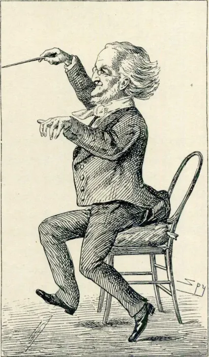 Framed Print : Richard Wagner as Conductor. Caricature, c. 1870 Framed Print : Richard Wagner as Conductor. Caricature, c. 1870