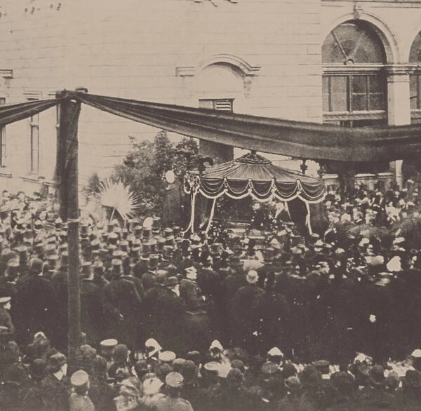 Richard Wagners funeral procession in Bayreuth, 1883, 1883