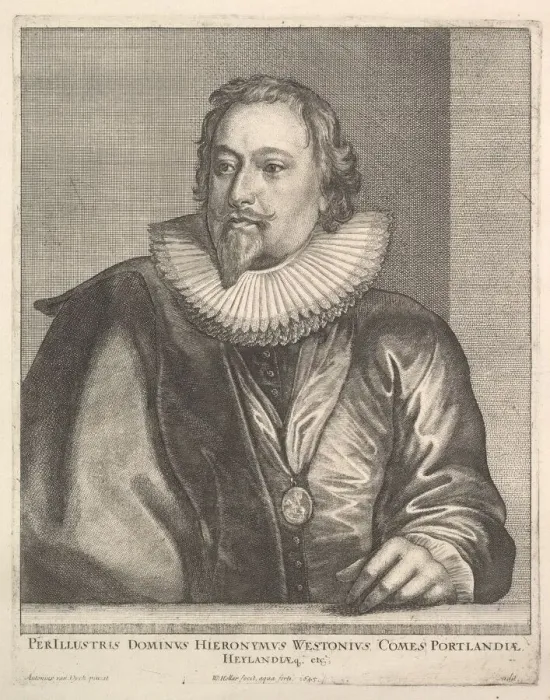 Framed Print : Richard Weston, Earl of Portland, 1645. Creator: Wenceslaus Hollar Framed Print : Richard Weston, Earl of Portland, 1645. Creator: Wenceslaus Hollar