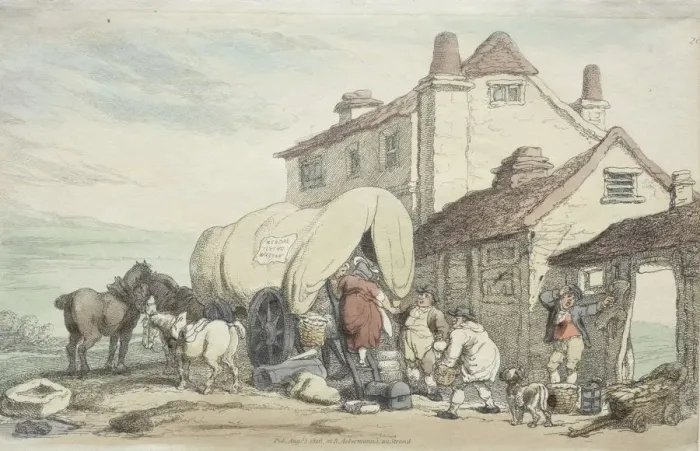 Framed Print : Richardsons Show: A Flying Wagon, 1816. Creator: Thomas Rowlandson (British, 1756-1827) Framed Print : Richardsons Show: A Flying Wagon, 1816. Creator: Thomas Rowlandson (British, 1756-1827)