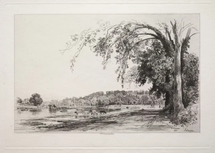 Framed Print : Richmond, 1871. Creator: Maxime Lalanne (French, 1827-1886); Francoise Lienard, Paris Framed Print : Richmond, 1871. Creator: Maxime Lalanne (French, 1827-1886); Francoise Lienard, Paris