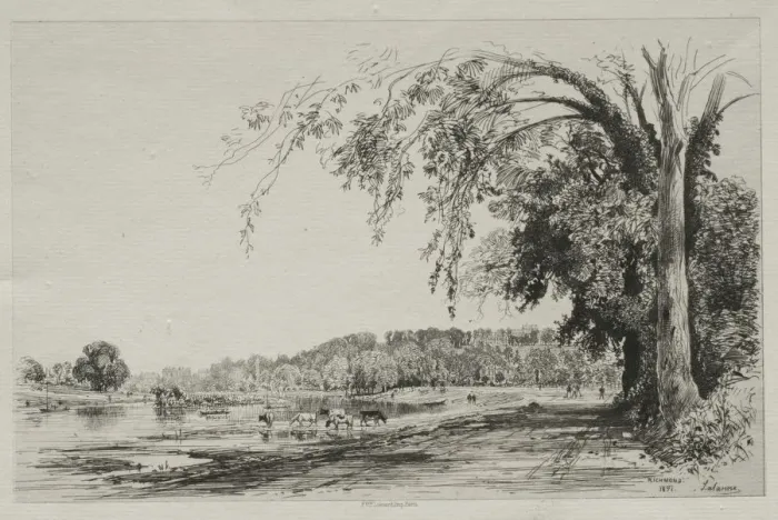 Framed Print : Richmond, 1871. Creator: Maxime Lalanne (French, 1827-1886) Framed Print : Richmond, 1871. Creator: Maxime Lalanne (French, 1827-1886)
