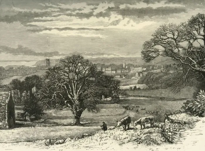 Framed Print : Richmond, from Easby, 1898. Creator: Unknown Framed Print : Richmond, from Easby, 1898. Creator: Unknown