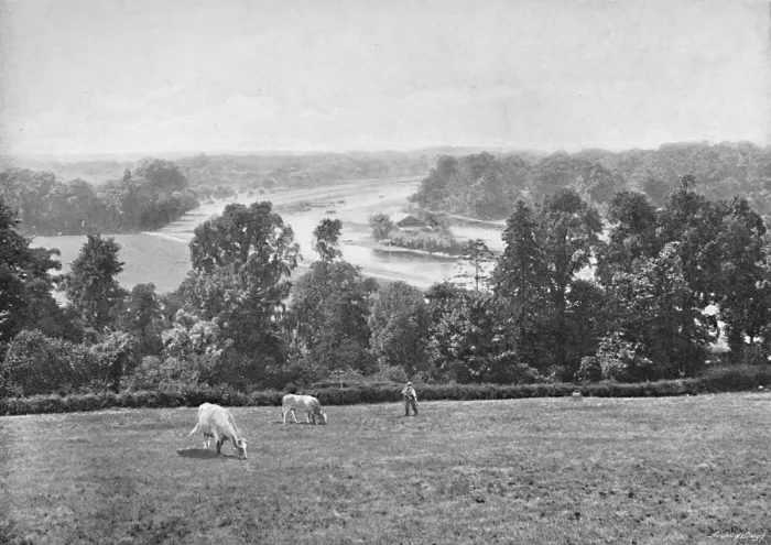 Framed Print : From Richmond Hill, Surrey, c1896. Artist: York & Son Framed Print : From Richmond Hill, Surrey, c1896. Artist: York & Son