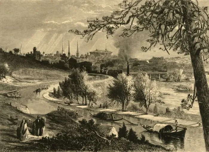 Framed Print : Richmond from Hollywood, 1872. Creator: Frederick William Quartley Framed Print : Richmond from Hollywood, 1872. Creator: Frederick William Quartley