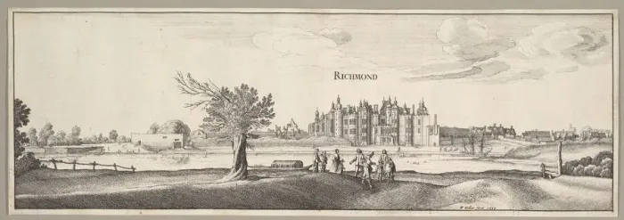 Framed Print : Richmond Palace, 1638. Creator: Wenceslaus Hollar Framed Print : Richmond Palace, 1638. Creator: Wenceslaus Hollar