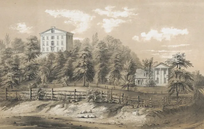 Framed Print : Richmond Seminary, Staten Island, N. Y. 1847-48. Creator: Frances Flora Bond Palmer Framed Print : Richmond Seminary, Staten Island, N. Y. 1847-48. Creator: Frances Flora Bond Palmer