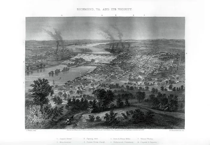 Framed Print : Richmond, Virginia, 1862-1867. Artist: R Hinshelwood Framed Print : Richmond, Virginia, 1862-1867. Artist: R Hinshelwood