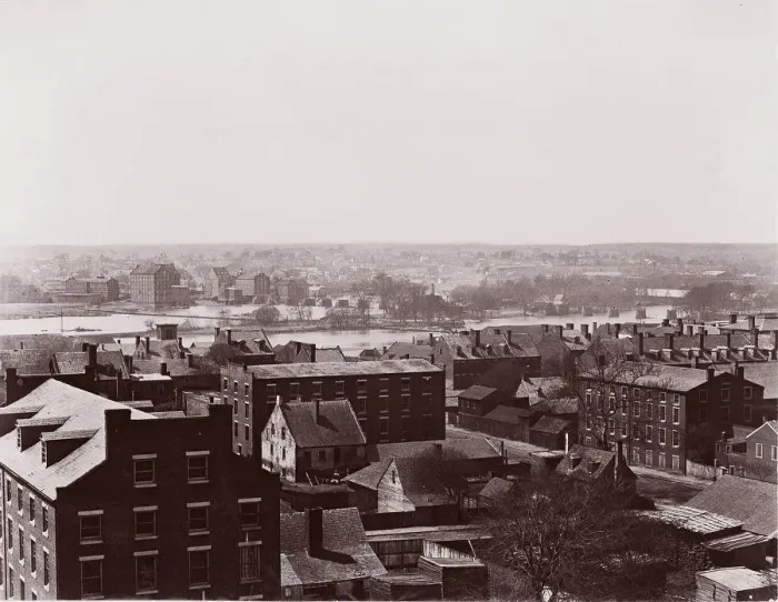 Framed Print : Richmond, Virginia. Looking toward Manchester, ca. 1865. Creator: Alexander Gardner Framed Print : Richmond, Virginia. Looking toward Manchester, ca. 1865. Creator: Alexander Gardner
