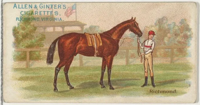 Framed Print : Richmond, from The Worlds Racers series (N32) for Allen & Ginter Cigarettes Framed Print : Richmond, from The Worlds Racers series (N32) for Allen & Ginter Cigarettes