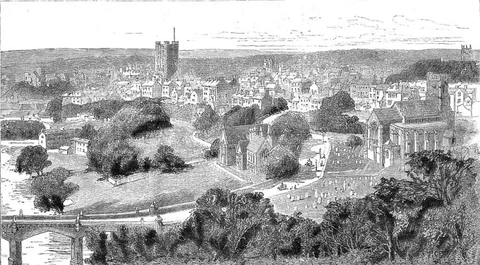 Framed Print : Richmond, Yorkshire and the Surrounding Neighbourhood; From the High Terrace, 1890. Creator: Unknown Framed Print : Richmond, Yorkshire and the Surrounding Neighbourhood; From the High Terrace, 1890. Creator: Unknown