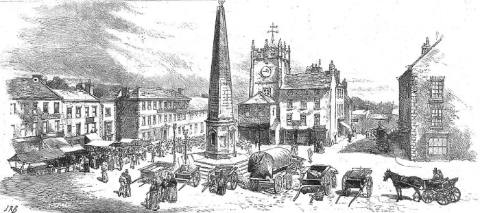 Framed Print : Richmond, Yorkshire and the Surrounding Neighbourhood; The Market Place, 1890. Creator: Unknown Framed Print : Richmond, Yorkshire and the Surrounding Neighbourhood; The Market Place, 1890. Creator: Unknown
