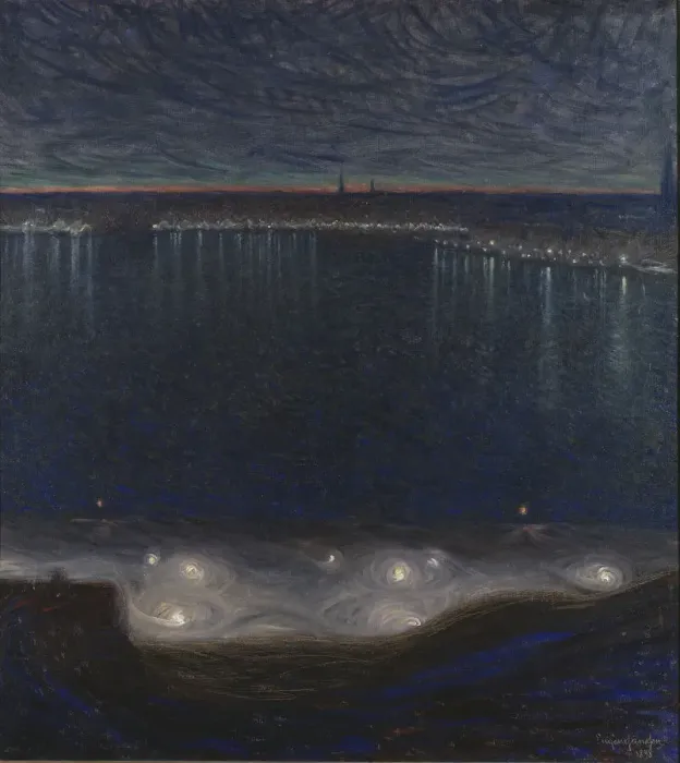 Framed Print : Riddarfjarden, Stockholm. Artist: Jansson, Eugene (1862-1915) Framed Print : Riddarfjarden, Stockholm. Artist: Jansson, Eugene (1862-1915)