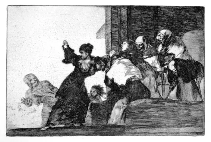 Framed Print : Riddle of the poor, 1819-1823. Artist: Francisco Goya Framed Print : Riddle of the poor, 1819-1823. Artist: Francisco Goya