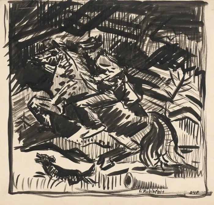 Framed Print : Rider, 1940. Creator: Arnold Peter Weisz-Kubincan Framed Print : Rider, 1940. Creator: Arnold Peter Weisz-Kubincan