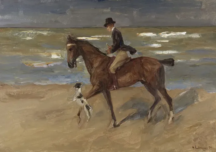 Framed Print : Rider on the Beach, 1911. Creator: Max Liebermann Framed Print : Rider on the Beach, 1911. Creator: Max Liebermann