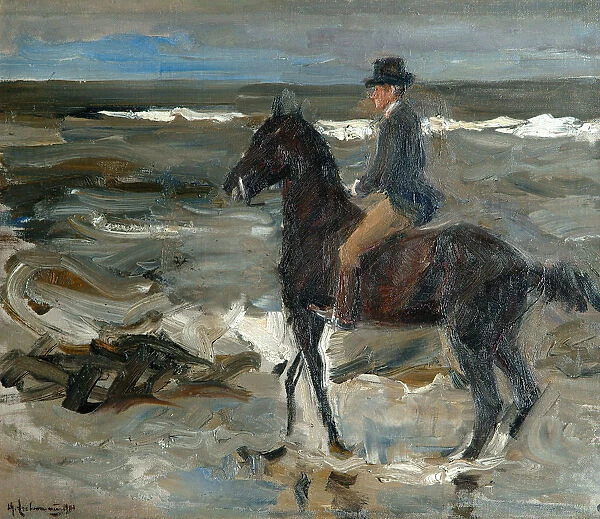 Rider on the Beach. Artist: Liebermann, Max (1847-1935)