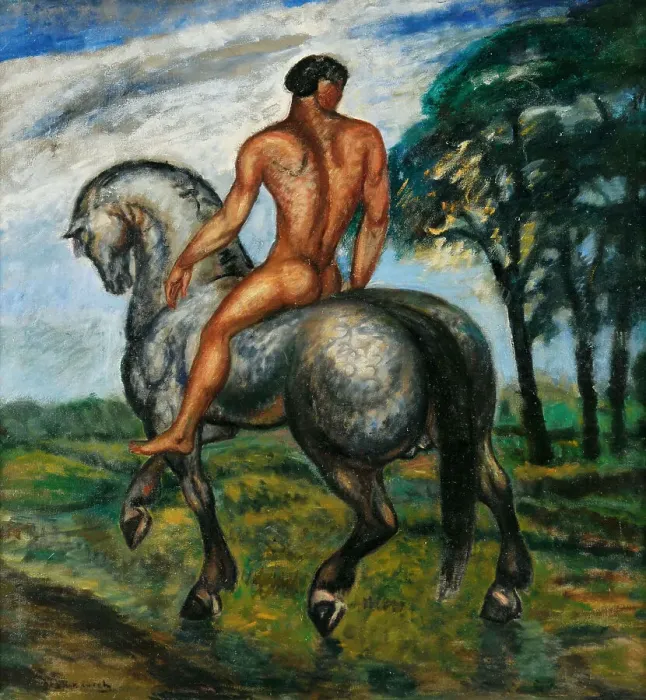 Framed Print : Rider at dusk, 1911 Framed Print : Rider at dusk, 1911