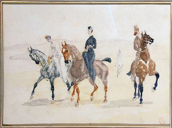 Riders, 1880s. Artist: Henri de Toulouse-Lautrec