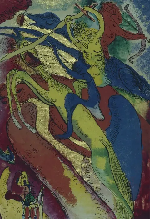 Framed Print : Riders of the Apocalypse I, 1911. Creator: Kandinsky, Wassily Vasilyevich (1866-1944) Framed Print : Riders of the Apocalypse I, 1911. Creator: Kandinsky, Wassily Vasilyevich (1866-1944)