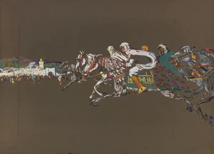 Framed Print : Riders (Arab Riders), 1905. Creator: Kandinsky, Wassily Vasilyevich (1866-1944) Framed Print : Riders (Arab Riders), 1905. Creator: Kandinsky, Wassily Vasilyevich (1866-1944)