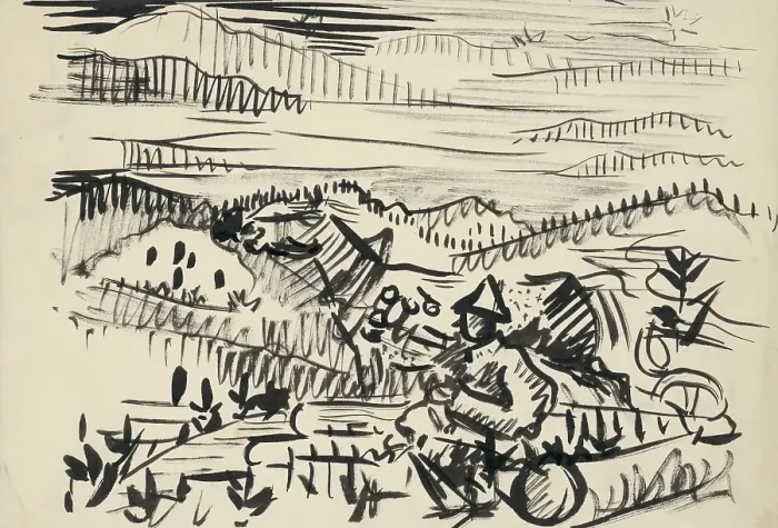 Framed Print : On the ridge, 1930s. Creator: Arnold Peter Weisz-Kubincan Framed Print : On the ridge, 1930s. Creator: Arnold Peter Weisz-Kubincan
