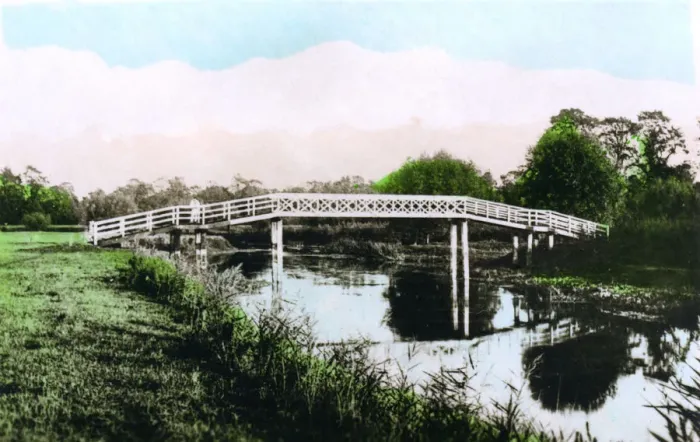 Framed Print : Ridges Bridge, 1926. Artist: Cavenders Ltd Framed Print : Ridges Bridge, 1926. Artist: Cavenders Ltd