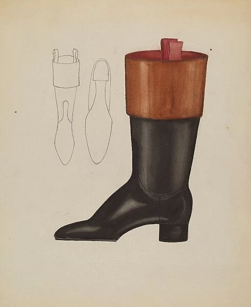 Riding Boot, c. 1936. Creator: Dorothy Gernon