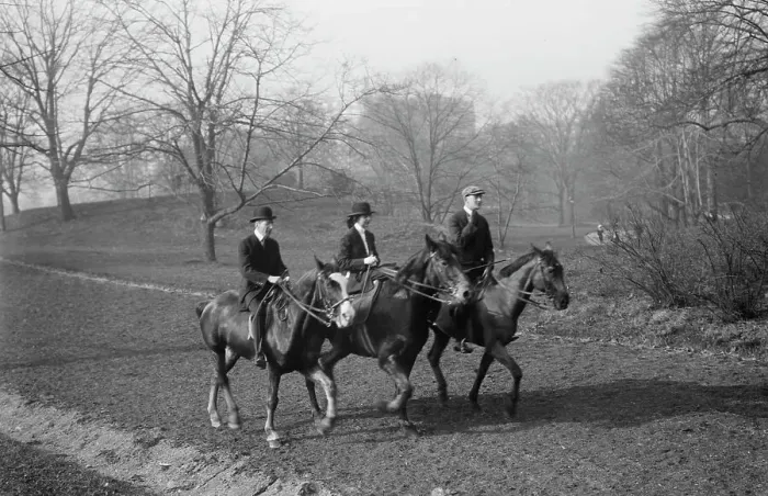 Framed Print : Riding - Central Park, between c1910 and c1915. Creator: Bain News Service