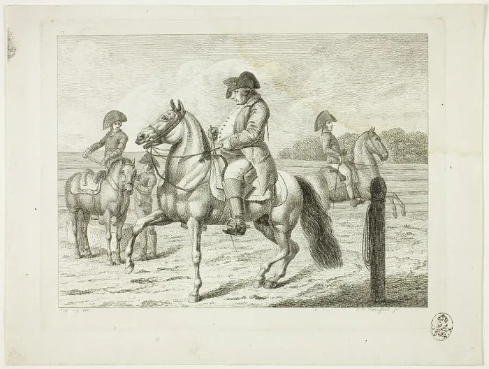 Framed Print : Riding School and Horses, 1806. Creator: Johann Adolph Darnstedt Framed Print : Riding School and Horses, 1806. Creator: Johann Adolph Darnstedt