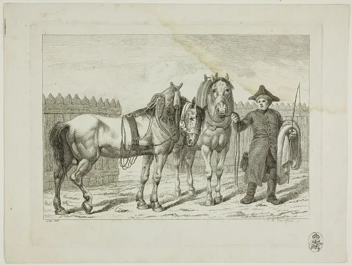 Framed Print : Riding School and Horses, 1806. Creator: Johann Adolph Darnstedt Framed Print : Riding School and Horses, 1806. Creator: Johann Adolph Darnstedt