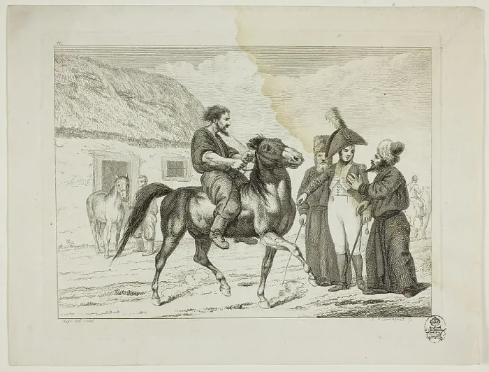 Framed Print : Riding School and Horses, 1806. Creator: Johann Adolph Darnstedt Framed Print : Riding School and Horses, 1806. Creator: Johann Adolph Darnstedt