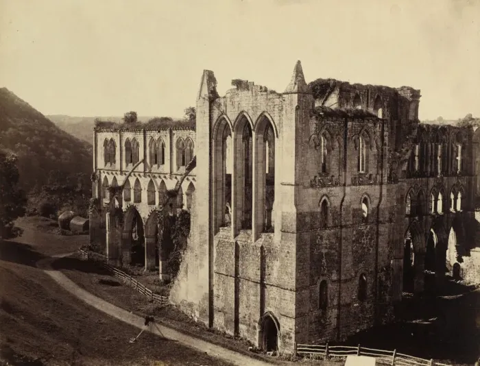 Framed Print : Rievaulx Abbey, the North Transept, 1854. Creator: Roger Fenton Framed Print : Rievaulx Abbey, the North Transept, 1854. Creator: Roger Fenton