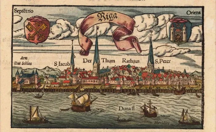 Framed Print : Riga (From the Cosmographia), ca 1568. Artist: Munster, Sebastian (1488-1552) Framed Print : Riga (From the Cosmographia), ca 1568. Artist: Munster, Sebastian (1488-1552)