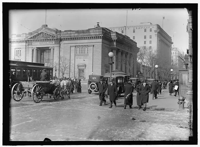 Framed Print : Riggs National Bank, G Street, Washington, D.C. between 1913 and 1918. Creator: Harris & Ewing. Riggs National Bank, G Street, Washington, D.C. between 1913 and 1918. Creator: Harris & Ewing Framed Print : Riggs National Bank, G Street, Washington, D.C. between 1913 and 1918. Creator: Harris & Ewing. Riggs National Bank, G Street, Washington, D.C. between 1913 and 1918. Creator: Harris & Ewing