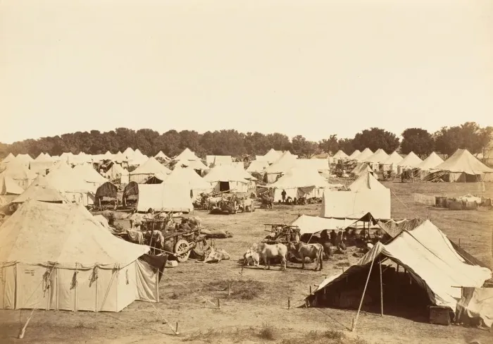 Framed Print : Right Flank of Governor Generals Camp, 1858-61. Creator: Unknown Framed Print : Right Flank of Governor Generals Camp, 1858-61. Creator: Unknown