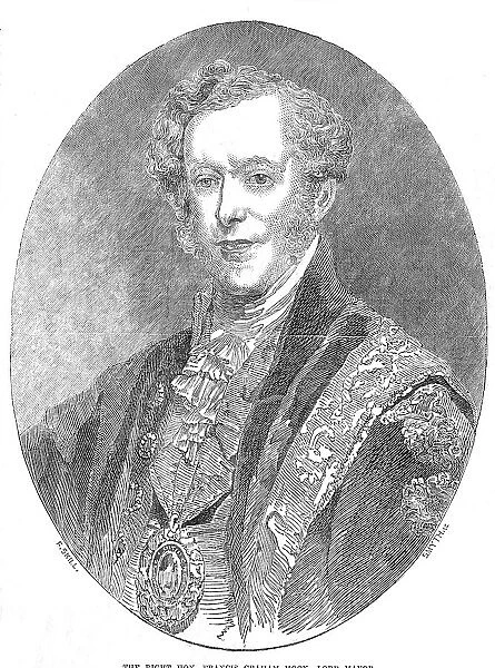 The Right Hon. Francis Graham Moon, Lord Mayor, 1854. Creator: Smyth