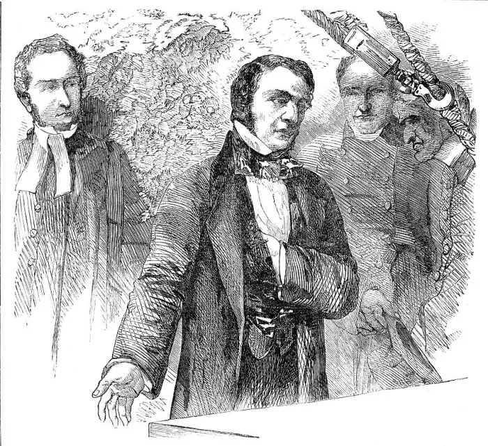 Framed Print : The Right Hon. W. E. Gladstone laying the Foundation-Stone of the School in Golden-Lane, 1856. Creator: Unknown Framed Print : The Right Hon. W. E. Gladstone laying the Foundation-Stone of the School in Golden-Lane, 1856. Creator: Unknown