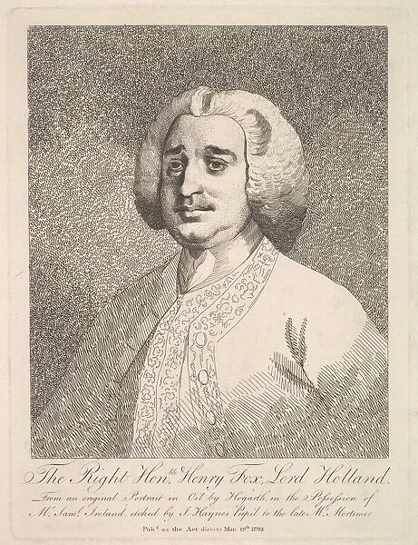 The Right Honorable Henry Fox, Lord Holland, May 19, 1782. Creator: Joseph Haynes