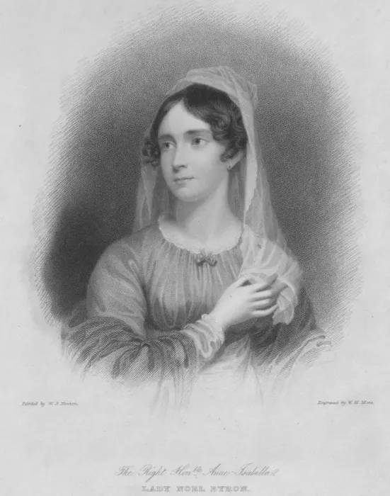 Framed Print : The Right Honourable Anne Isabella Lady Noel Byron, wife of poet George Gordon Byron, more common Artist: William Henry Mote Framed Print : The Right Honourable Anne Isabella Lady Noel Byron, wife of poet George Gordon Byron, more common Artist: William Henry Mote