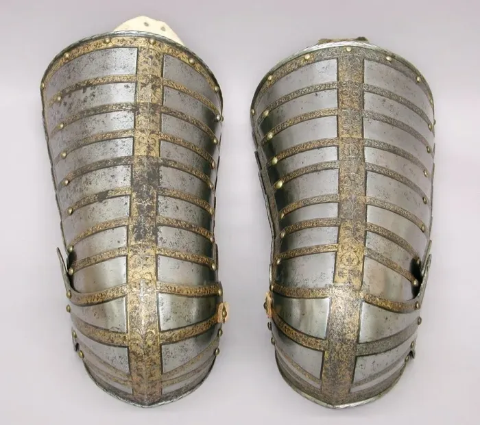 Framed Print : Right Thigh and Knee Defense (Cuisse and Poleyn) for the armour of Sir John Scudamore Framed Print : Right Thigh and Knee Defense (Cuisse and Poleyn) for the armour of Sir John Scudamore